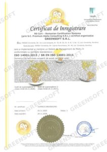 Document: ISO 14001:2015 – Sistem de Management de Mediu — GreenSoft Constanța