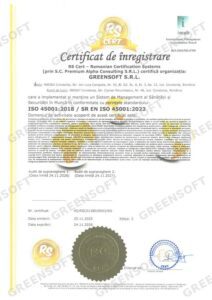 Document: ISO 45001:2018 – Sistem de Management al Sănătății și Securității Ocupaționale — GreenSoft Constanța