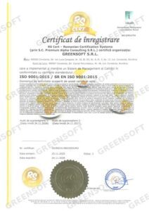 Document: ISO 9001:2015 – Sistem de Management al Calității — GreenSoft Constanța