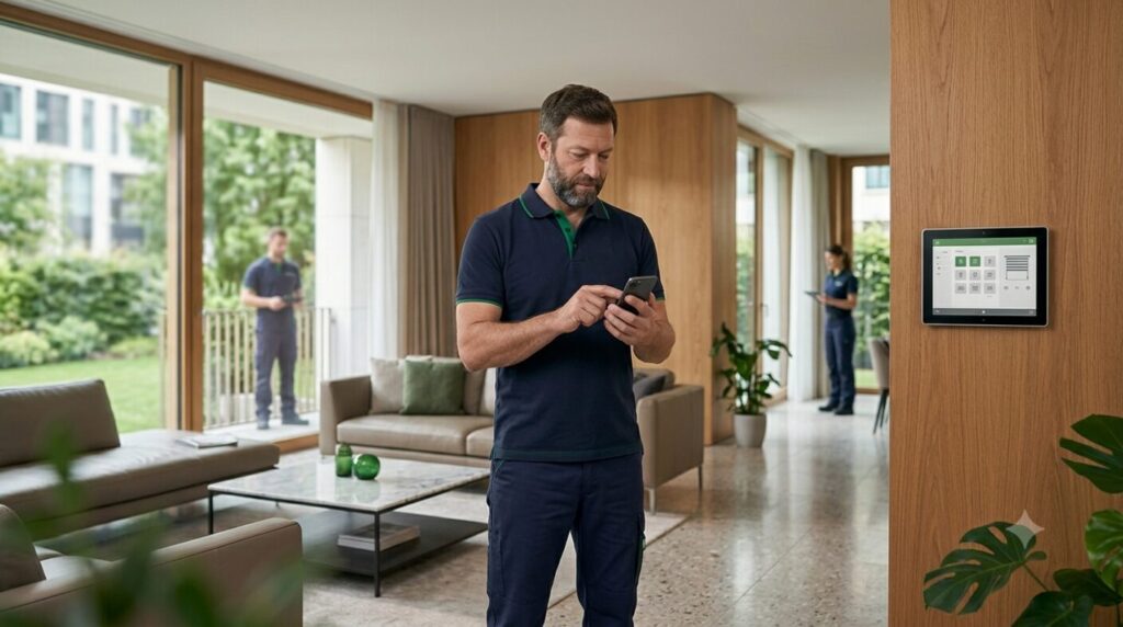 Panou smart home într-o locuință premium — soluții GreenSoft