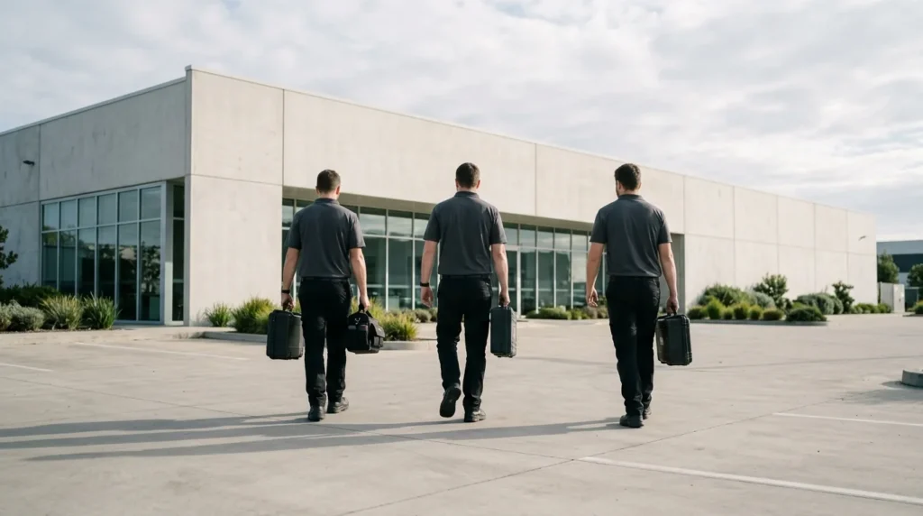 Echipa tehnică GreenSoft pe teren, Constanța